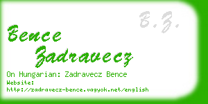 bence zadravecz business card